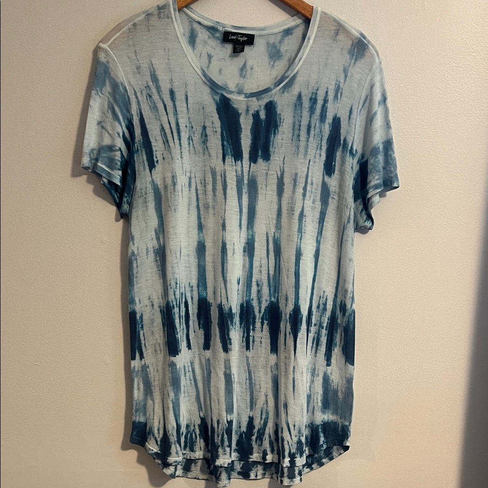 Lord & Taylor Women's Tie-Dye Short Sleeve Tunic size M